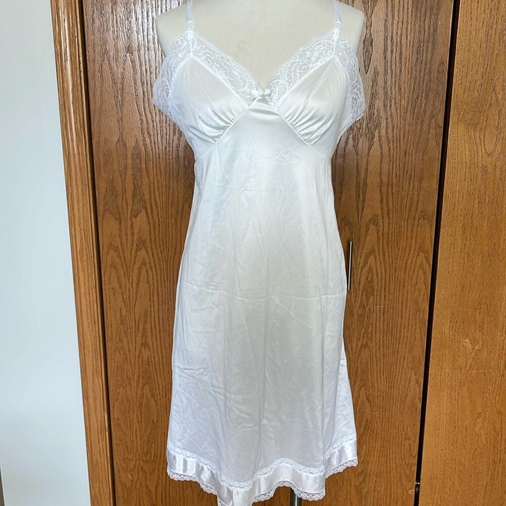 Adonna White Vintage Slip/Slip Dress Size 38